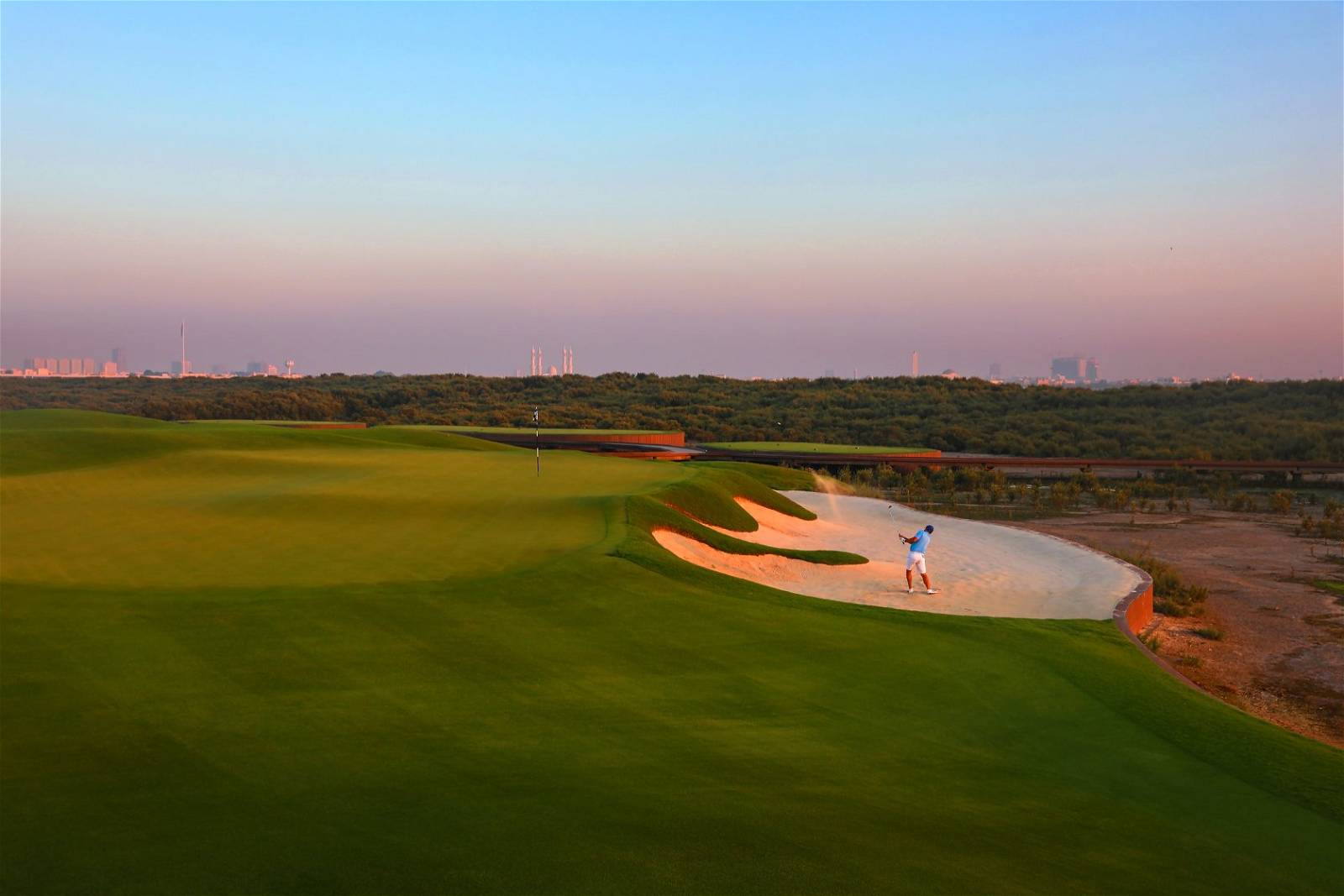 Greenside Bunker, Al Zorah Golf Club, Dubai, United Arab Emirates